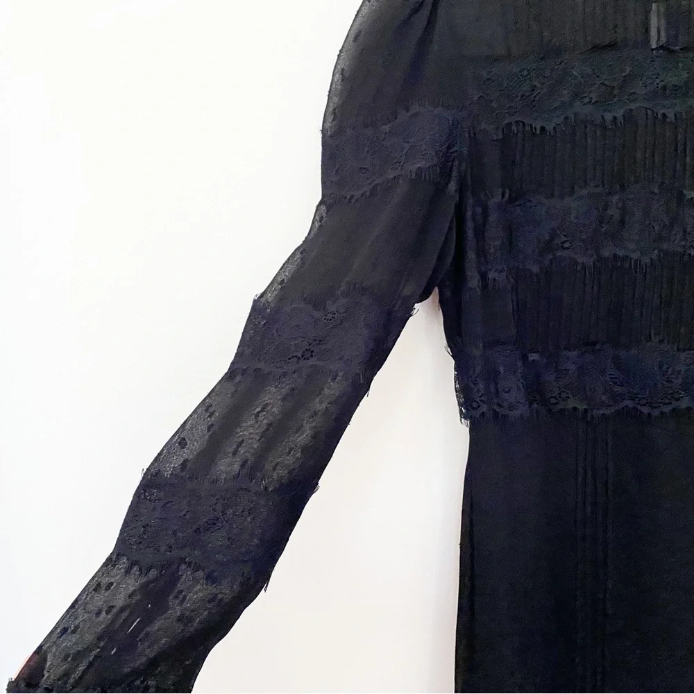Lace Maxi Dress Black Size Small - Picture 4 of 12